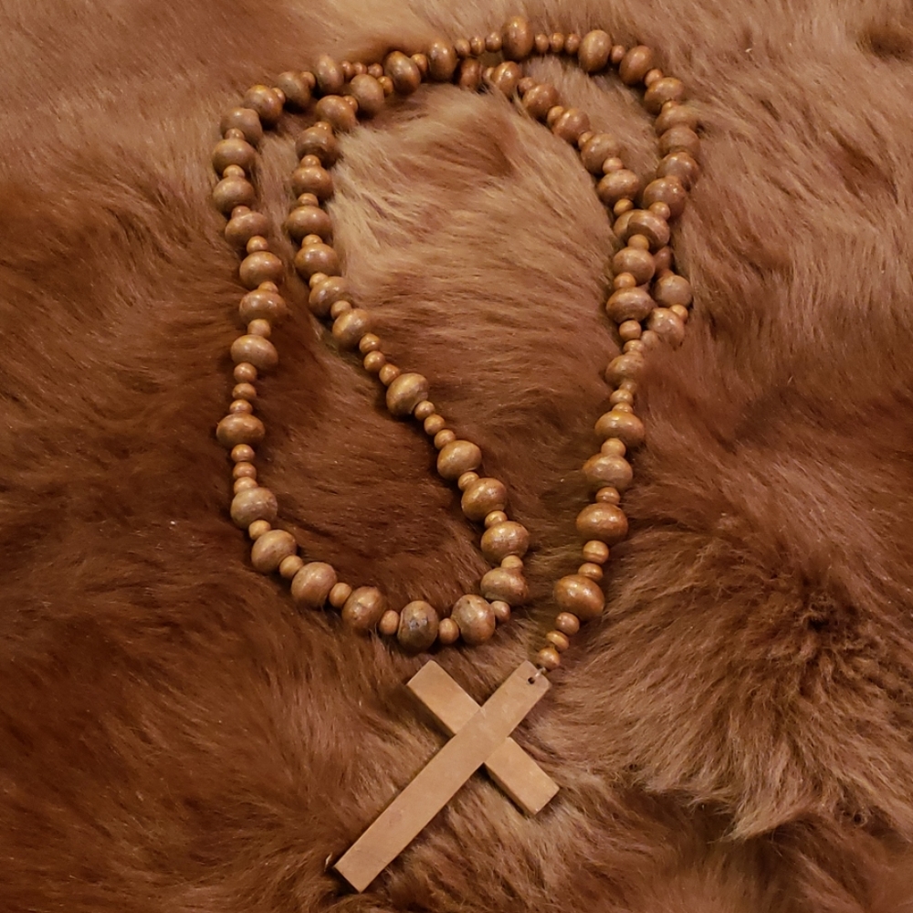 Wood Bead Rosary